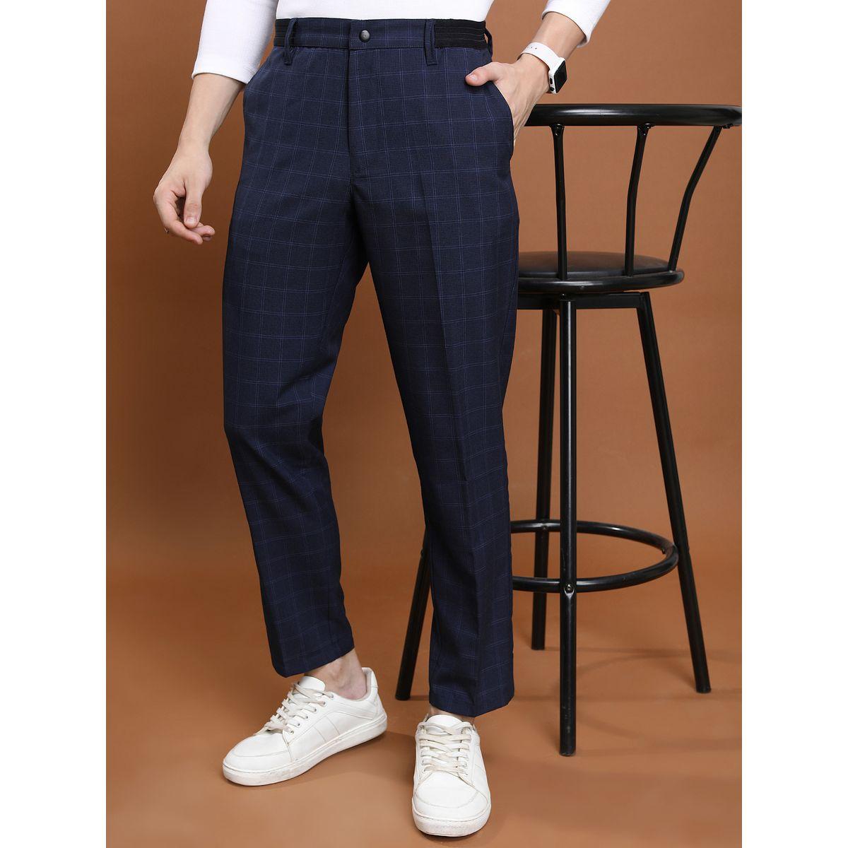 Highlander Grid Checked Mid Rise Trousers-men-clothing-bottoms-trousersandchinos-trousers-image-1