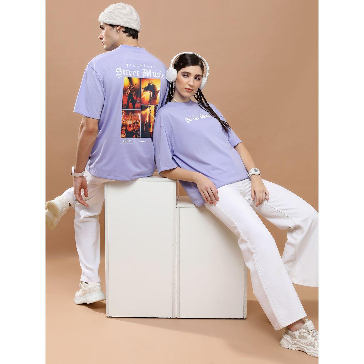 تيشيرت واسع مطبع بطبعة جرافيك هايلاندر × ستايلي-men-clothing-tshirtsandpolos-tshirts-image-5