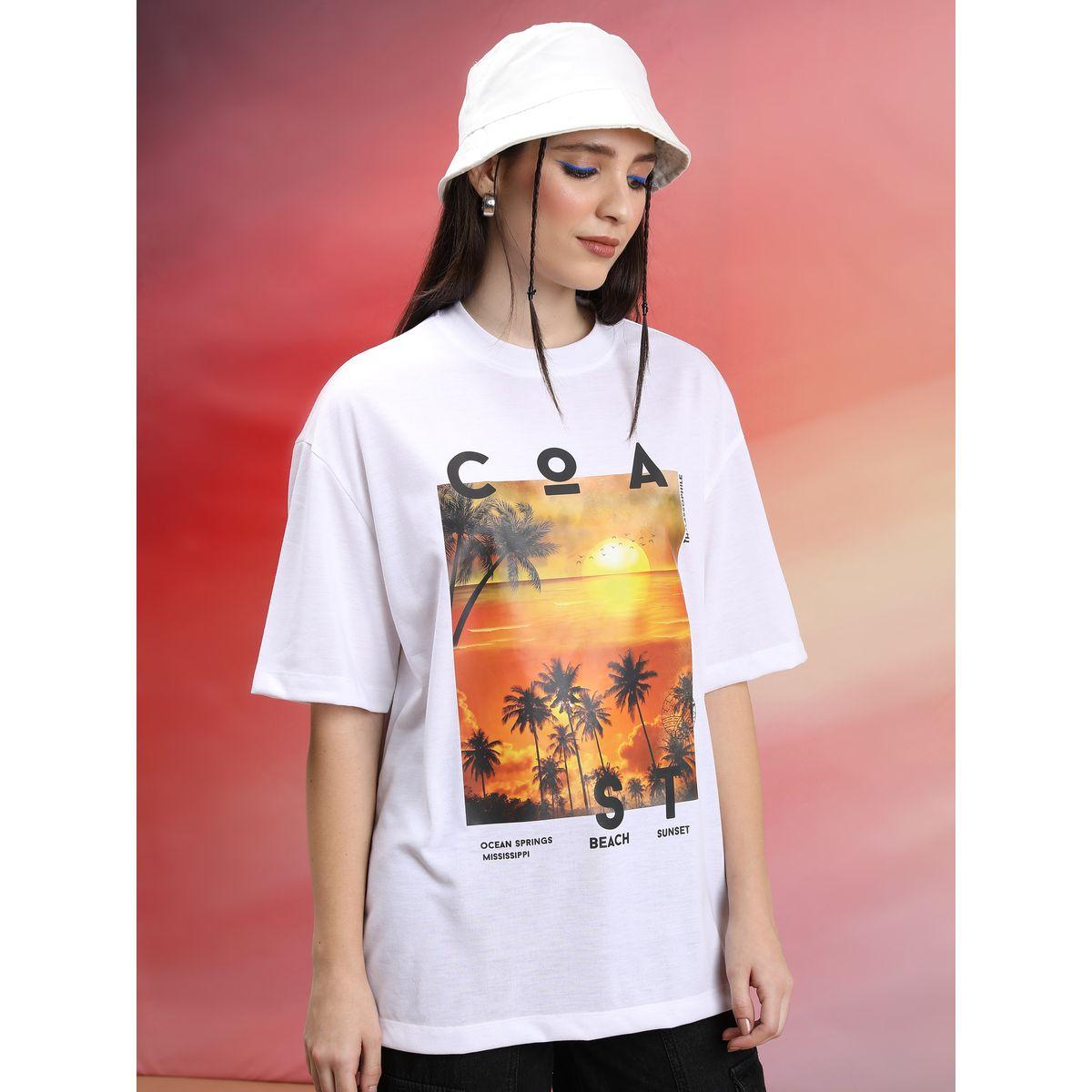 تيشيرت واسع مطبع بطبعة جرافيك هايلاندر × ستايلي-men-clothing-tshirtsandpolos-tshirts-image-2