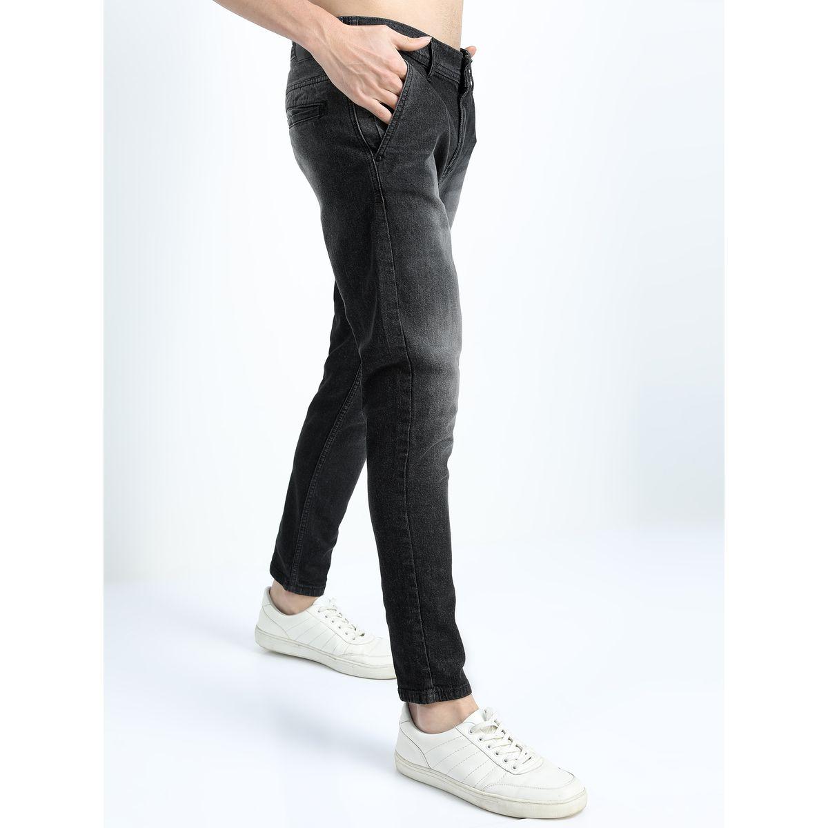 جينز بخصر متوسط وتفاصيل لون باهت كيتش × ستايلي-men-clothing-bottoms-jeans-image-1
