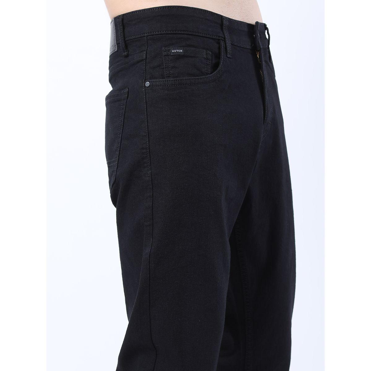 Ketch Mid Rise Solid Slim Fit Jeans with Pockets-men-clothing-bottoms-jeans-image-2