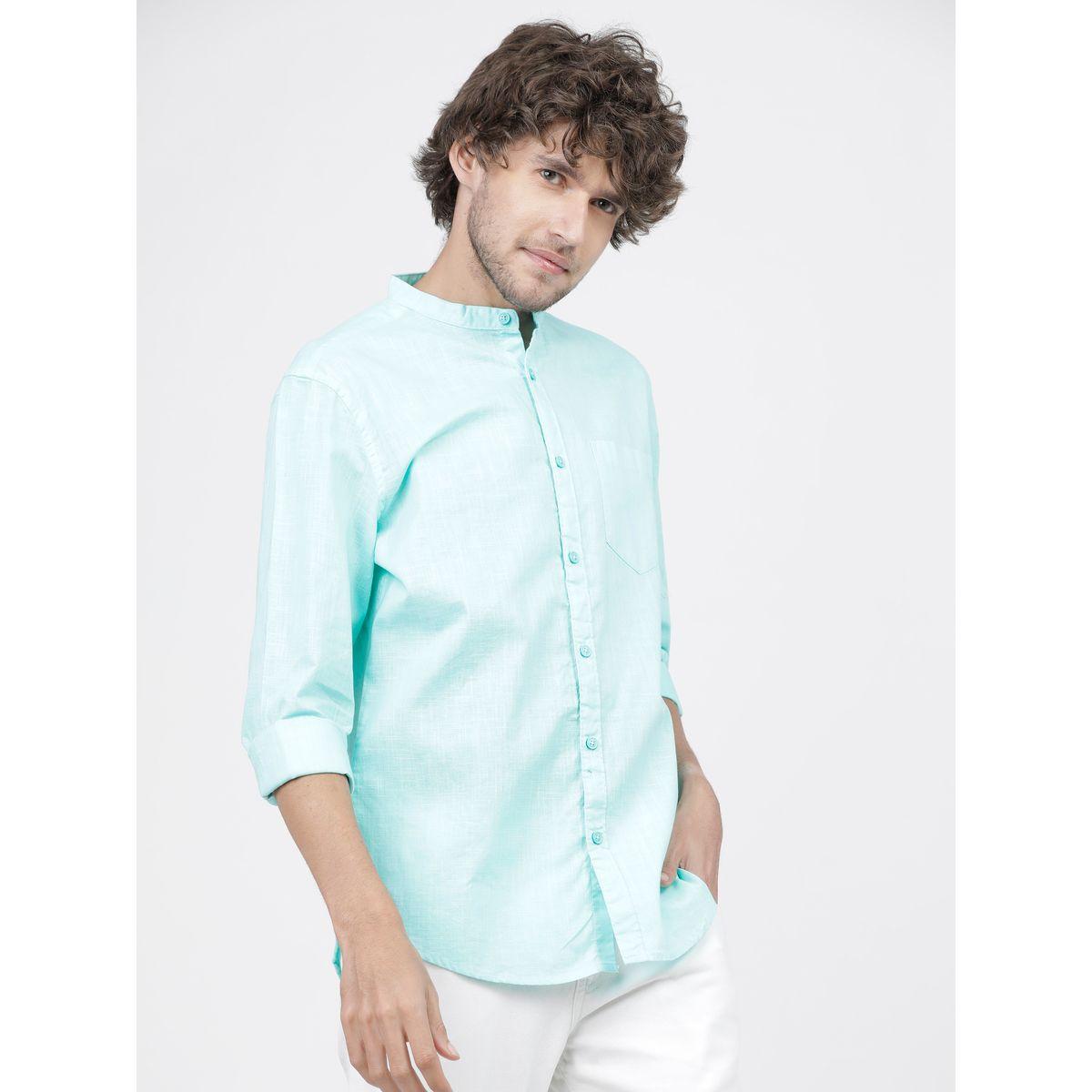 قميص سادة بقصة سليم فت واكمام طويلة كيتش × ستايلي-men-clothing-shirts-image-3