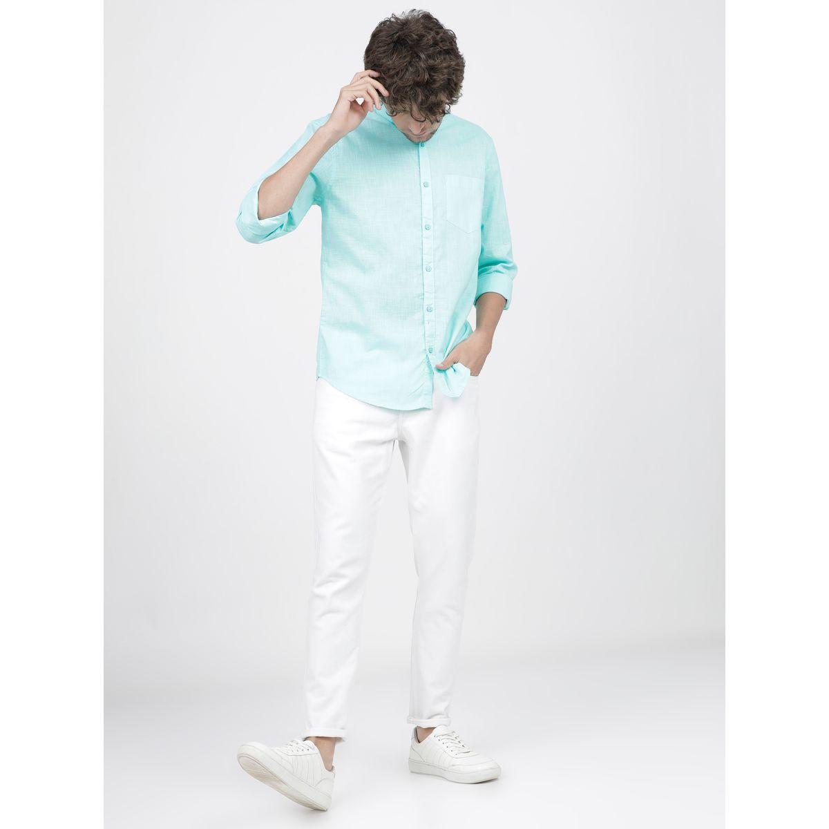 قميص سادة بقصة سليم فت واكمام طويلة كيتش × ستايلي-men-clothing-shirts-image-5
