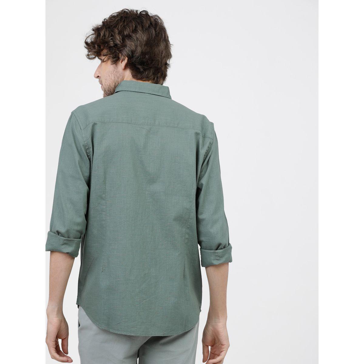 Ketch X Styli  Solid Chest Pocket Shirt with Long Sleeves-men-clothing-shirts-image-3