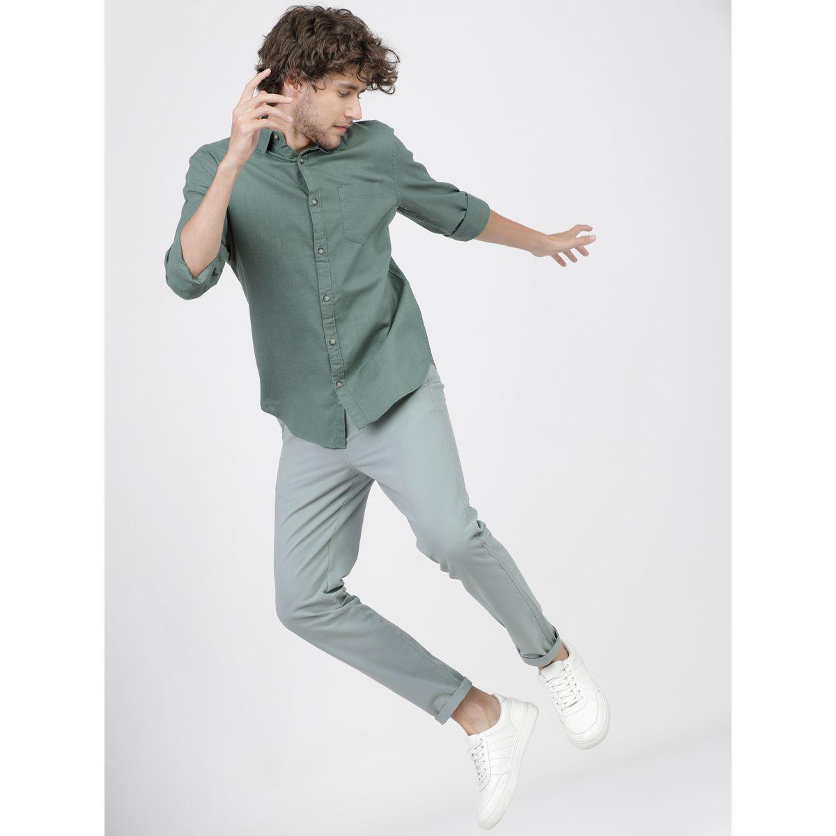 Ketch X Styli  Solid Chest Pocket Shirt with Long Sleeves-men-clothing-shirts-image-4