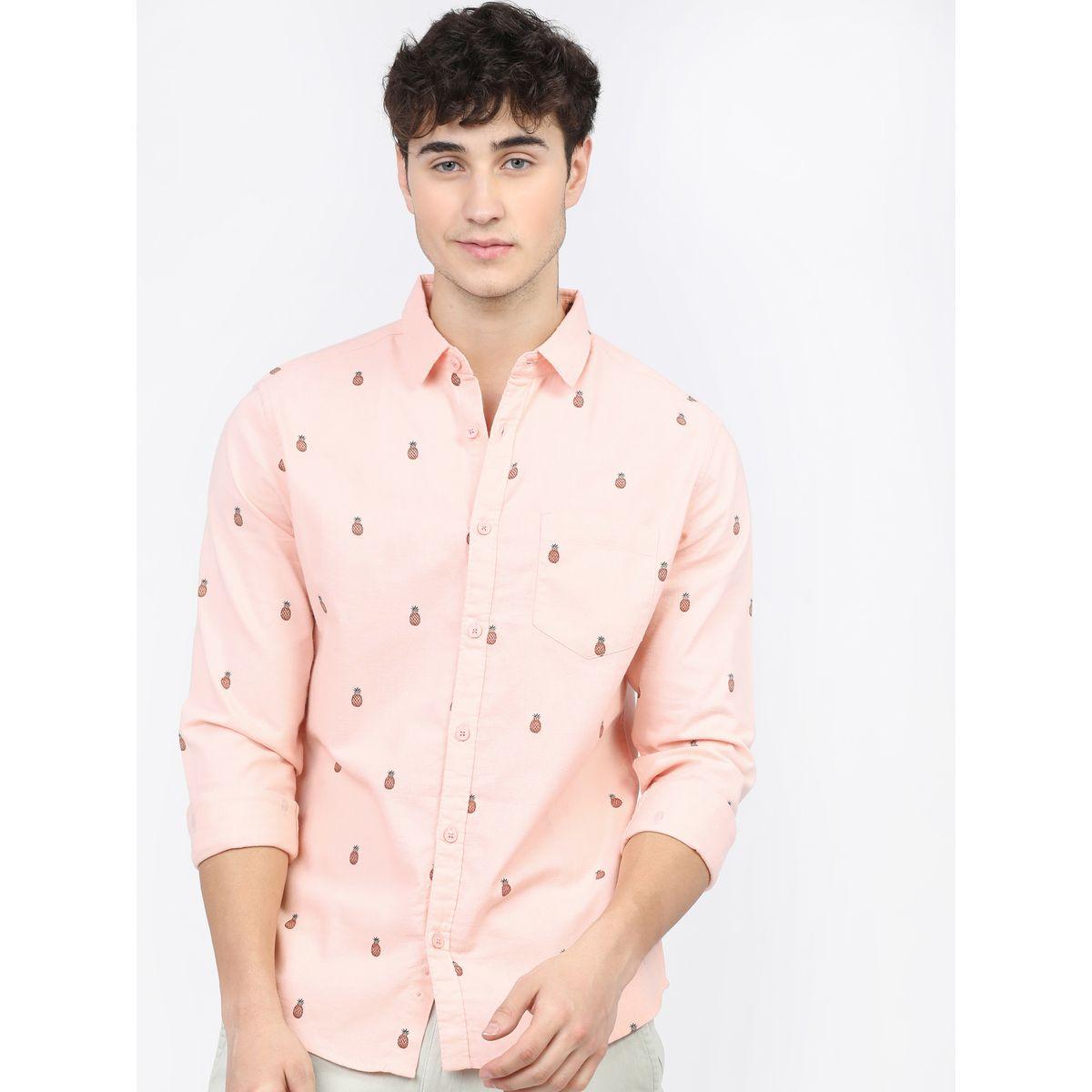 Ketch X Styli  All Over Pineapple Print Shirt with Chest Pocket-men-clothing-shirts-image-1