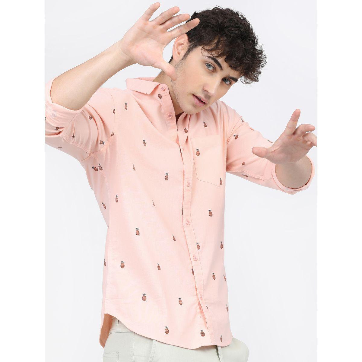 Ketch X Styli  All Over Pineapple Print Shirt with Chest Pocket-men-clothing-shirts-image-2