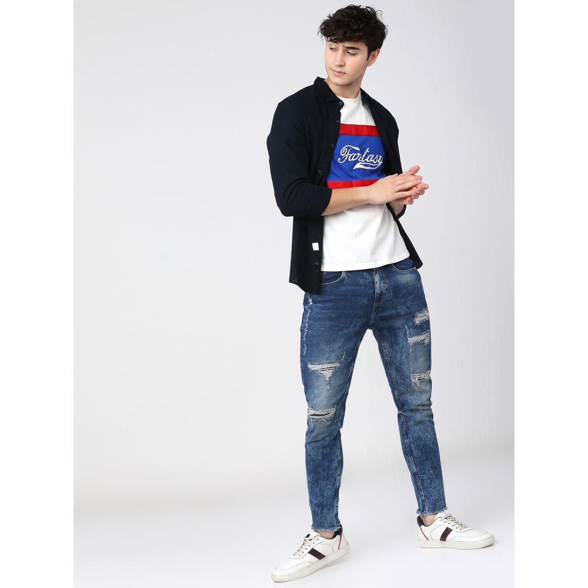 Ketch X Styli  Solid Slim Fit Shirt with Long Sleeves-men-clothing-shirts-image-5
