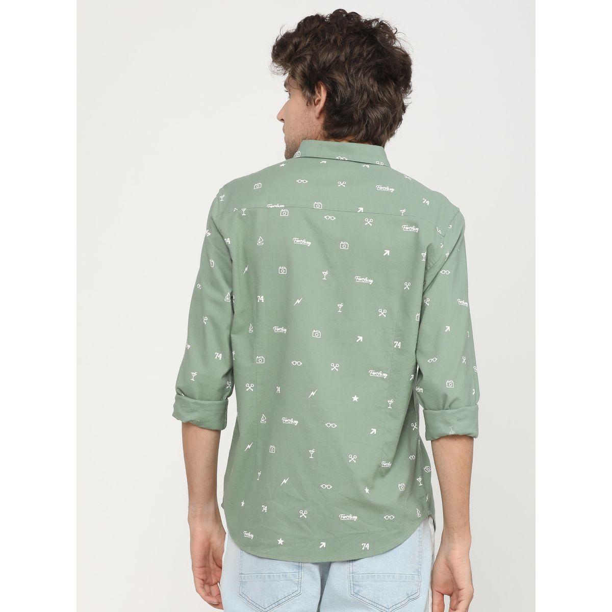 قميص مطبع بالكامل مع قصة سليم فت كيتش × ستايلي-men-clothing-shirts-image-3