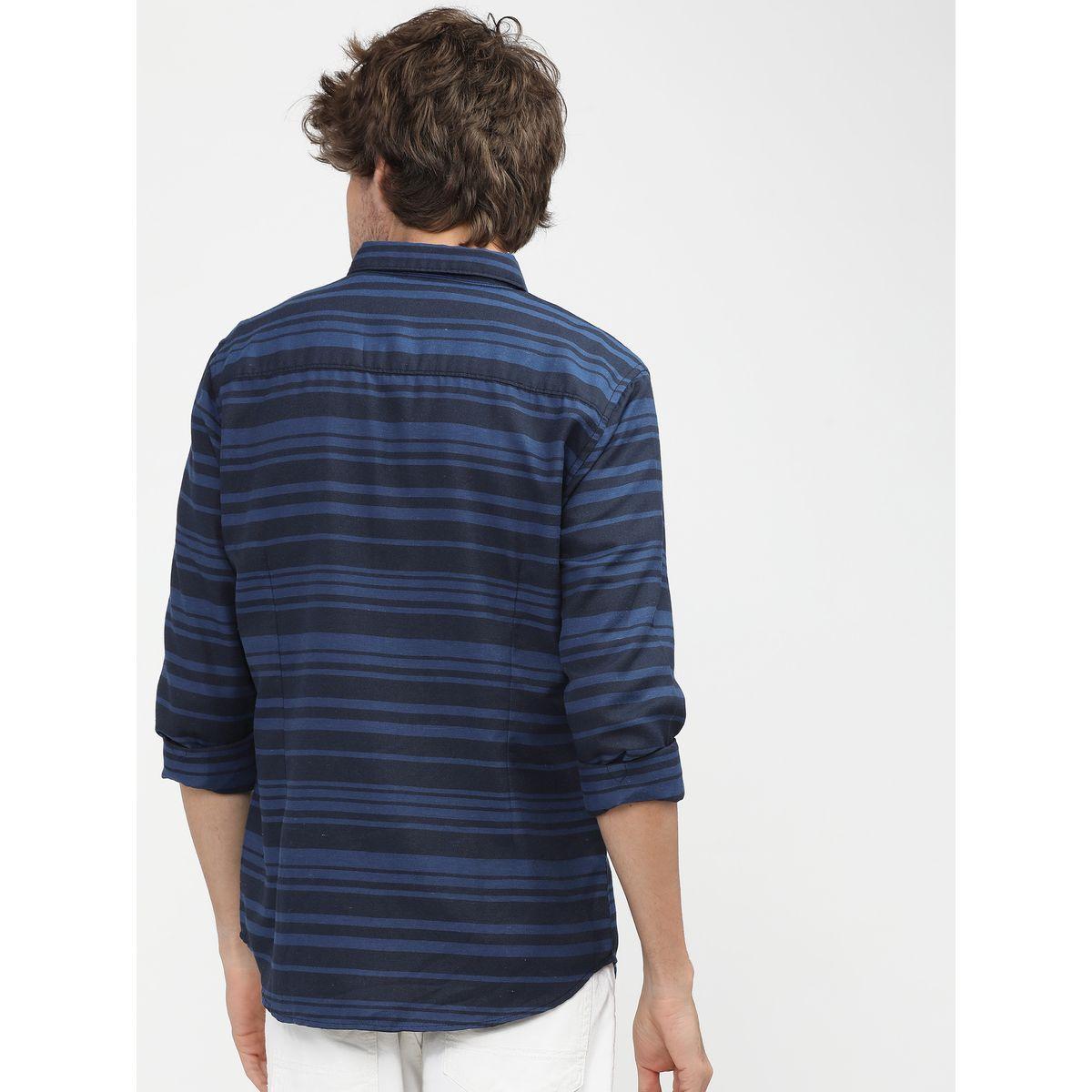 قميص مخطط بجيب على الصدر كيتش × ستايلي-men-clothing-shirts-image-5