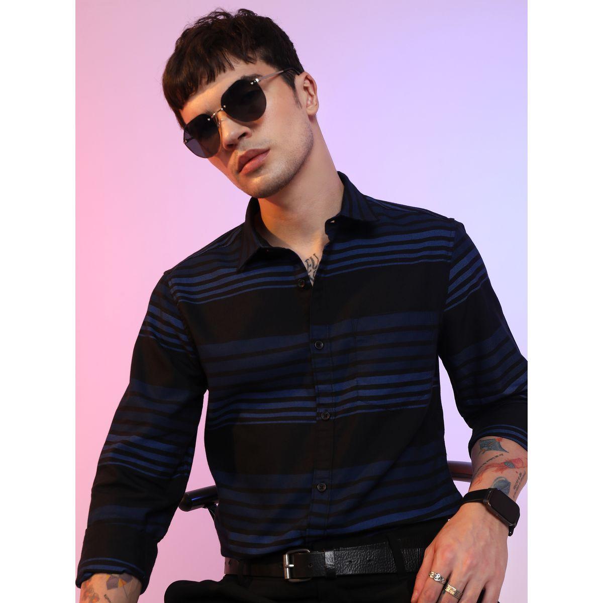 قميص بنمط كتل الالوان مع اكمام طويلة كيتش × ستايلي-men-clothing-shirts-image-2