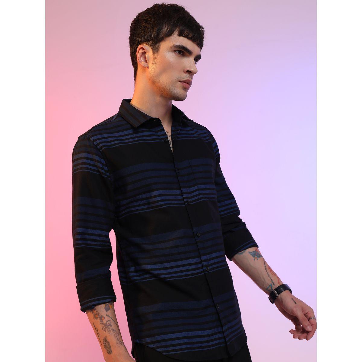 قميص بنمط كتل الالوان مع اكمام طويلة كيتش × ستايلي-men-clothing-shirts-image-3