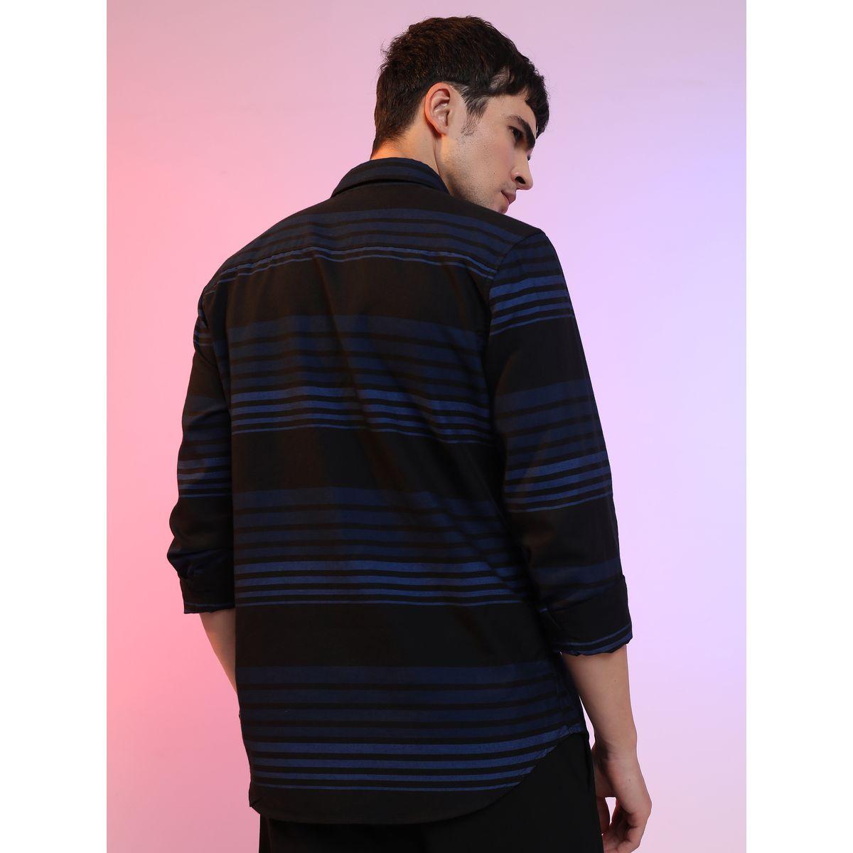Ketch X Styli  Colorblock Striped Shirt with Long Sleeves-men-clothing-shirts-image-4