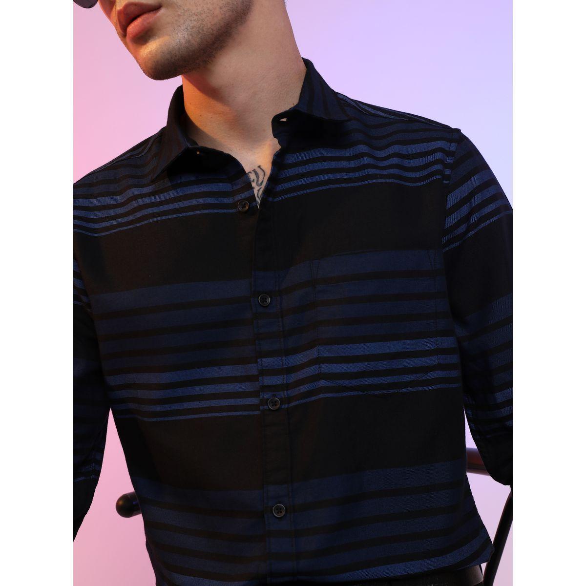 Ketch X Styli  Colorblock Striped Shirt with Long Sleeves-men-clothing-shirts-image-5