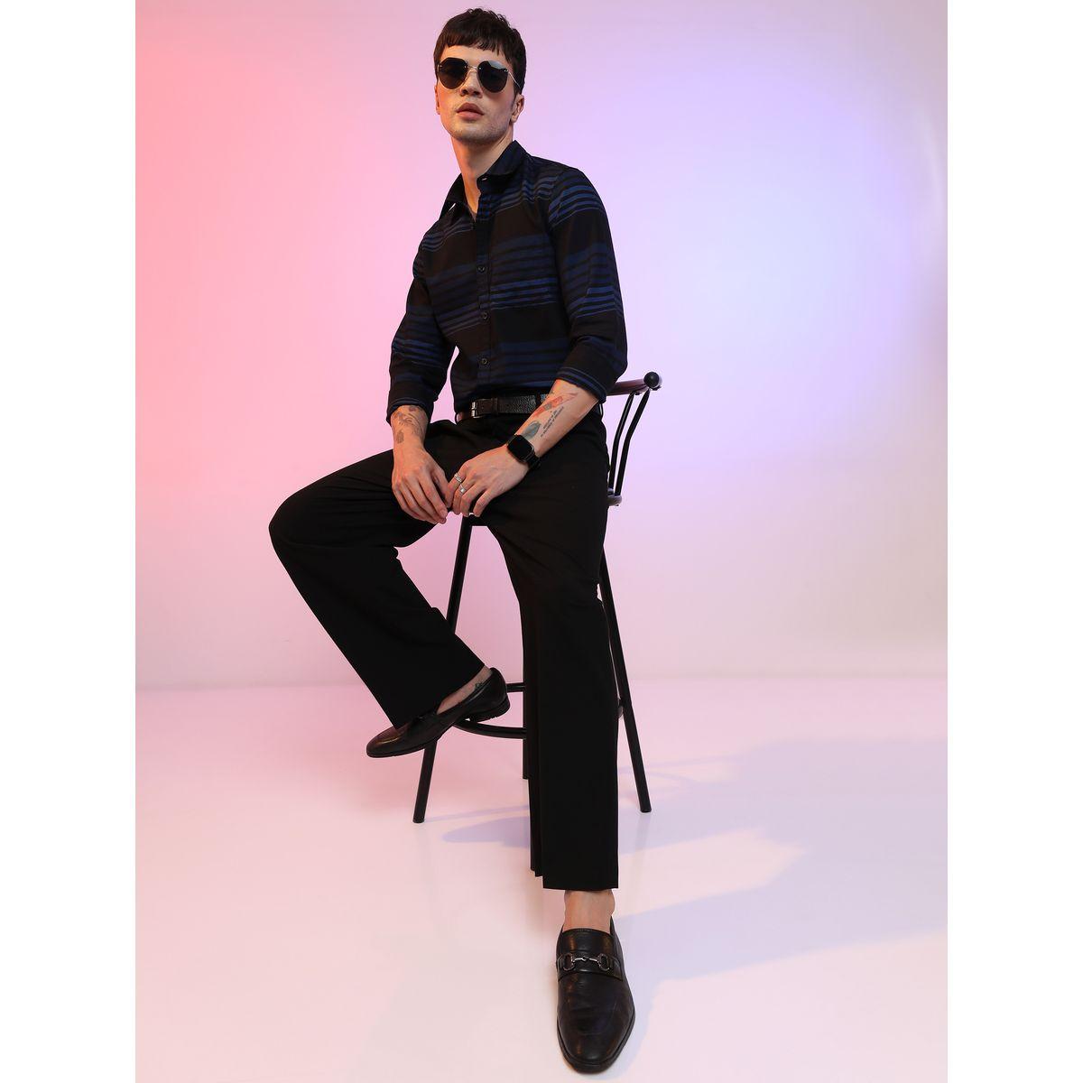 قميص بنمط كتل الالوان مع اكمام طويلة كيتش × ستايلي-men-clothing-shirts-image-6