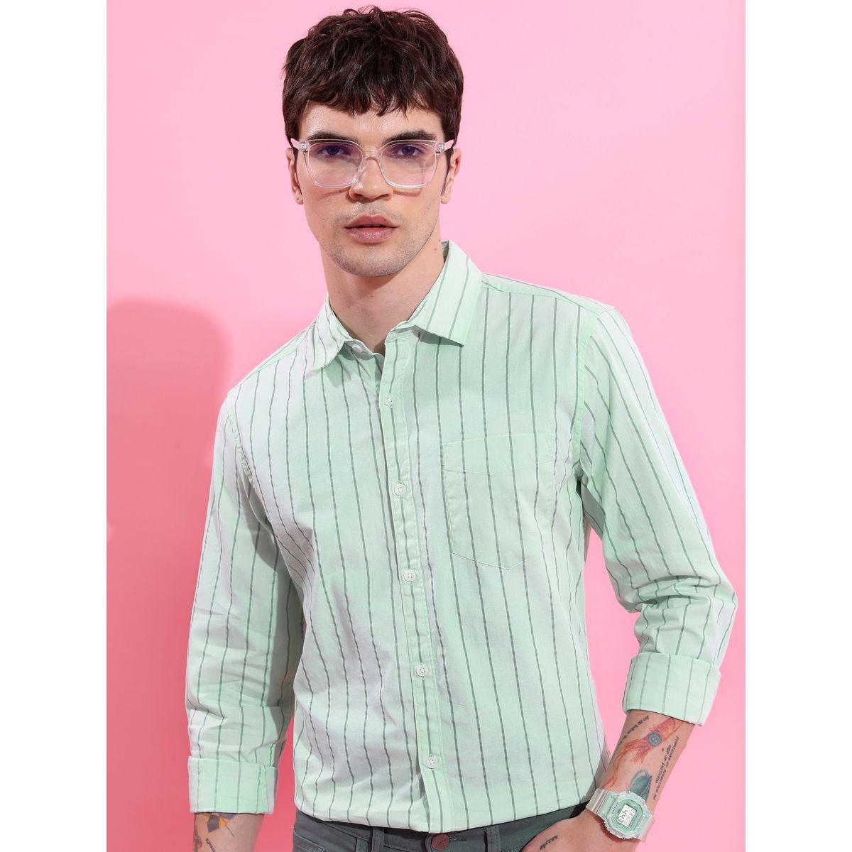 Ketch X Styli  Striped Chest Pocket Shirt with Long Sleeves-men-clothing-shirts-image-1