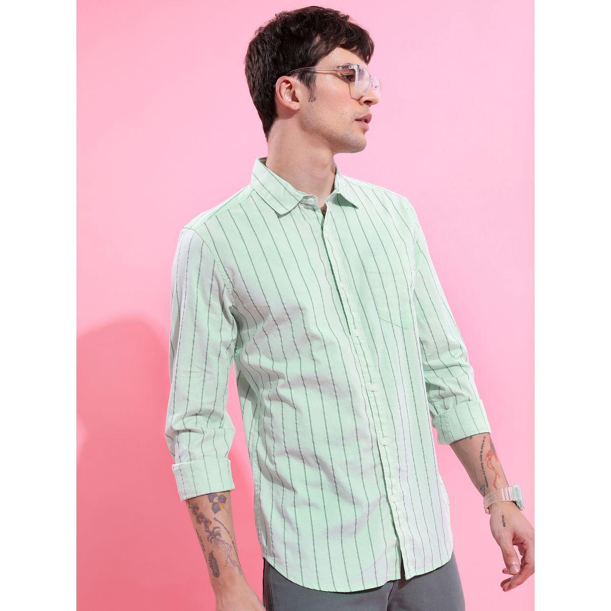 Ketch X Styli  Striped Chest Pocket Shirt with Long Sleeves-men-clothing-shirts-image-3
