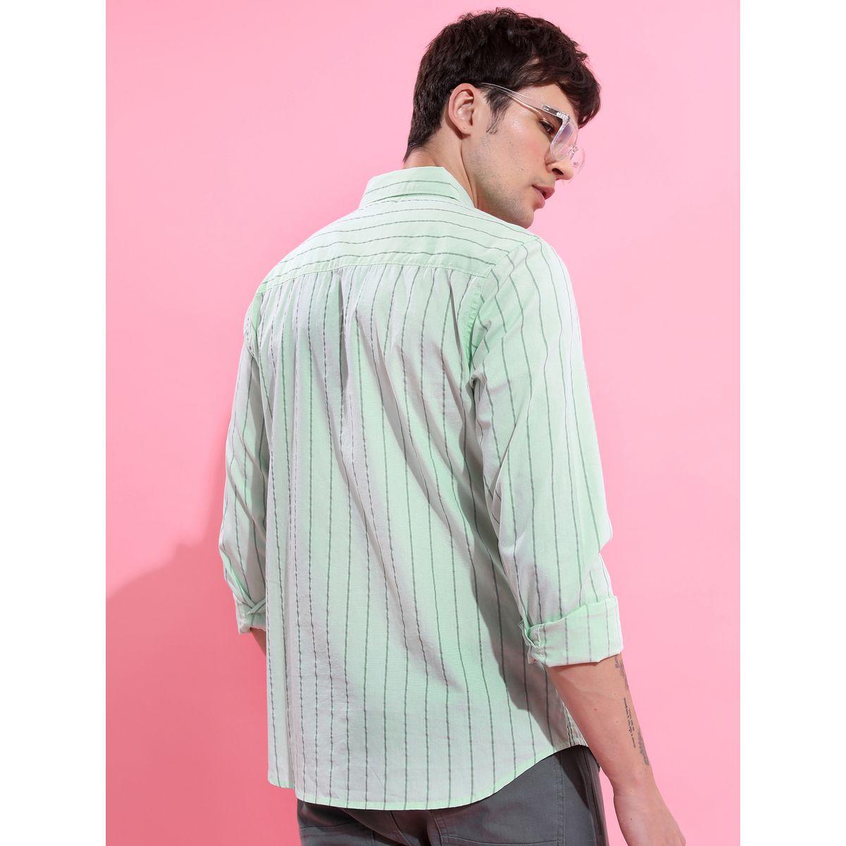 قميص مخطط بجيب على الصدر واكمام طويلة كيتش × ستايلي-men-clothing-shirts-image-4
