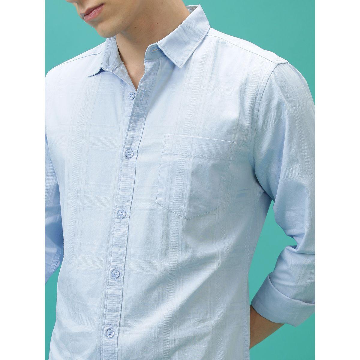 Ketch X Styli  Textured Chest Pocket Shirt with Long Sleeves-men-clothing-shirts-image-5