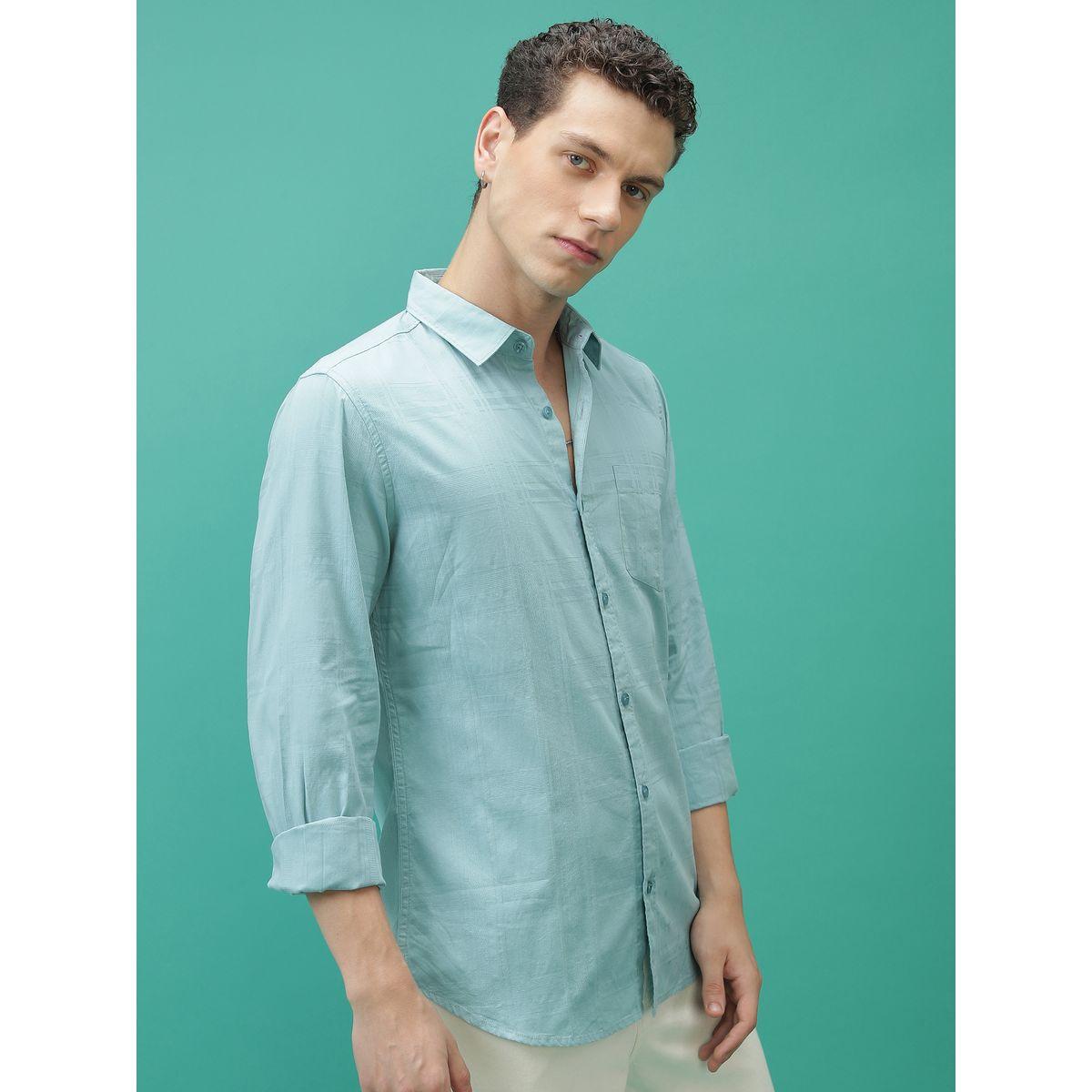 Ketch X Styli  Textured Chest Pocket Shirt with Long Sleeves-men-clothing-shirts-image-4
