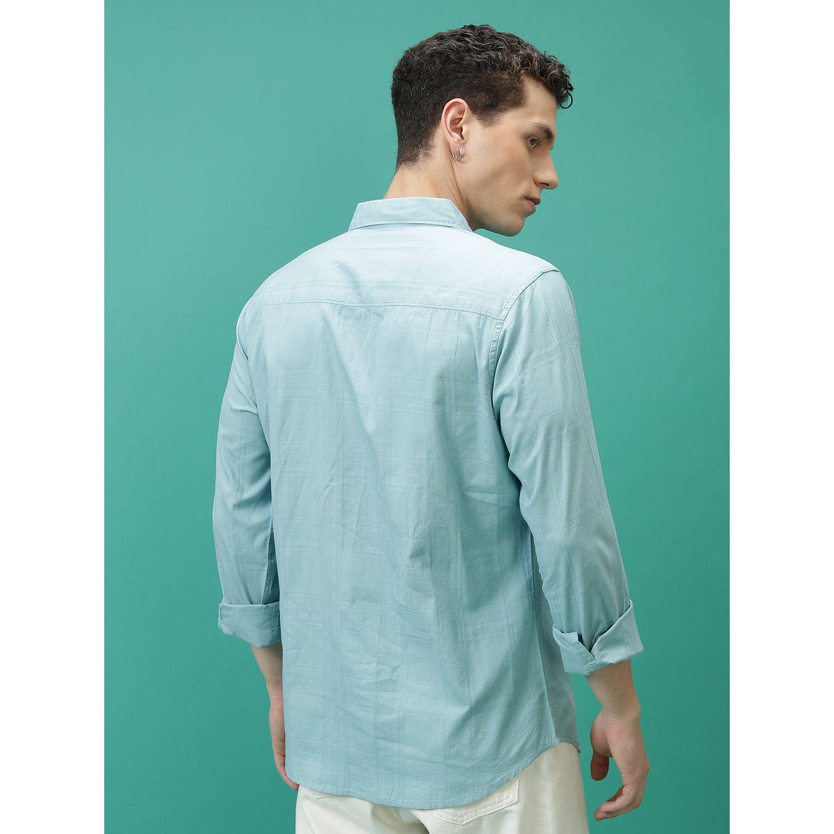 Ketch X Styli  Textured Chest Pocket Shirt with Long Sleeves-men-clothing-shirts-image-5