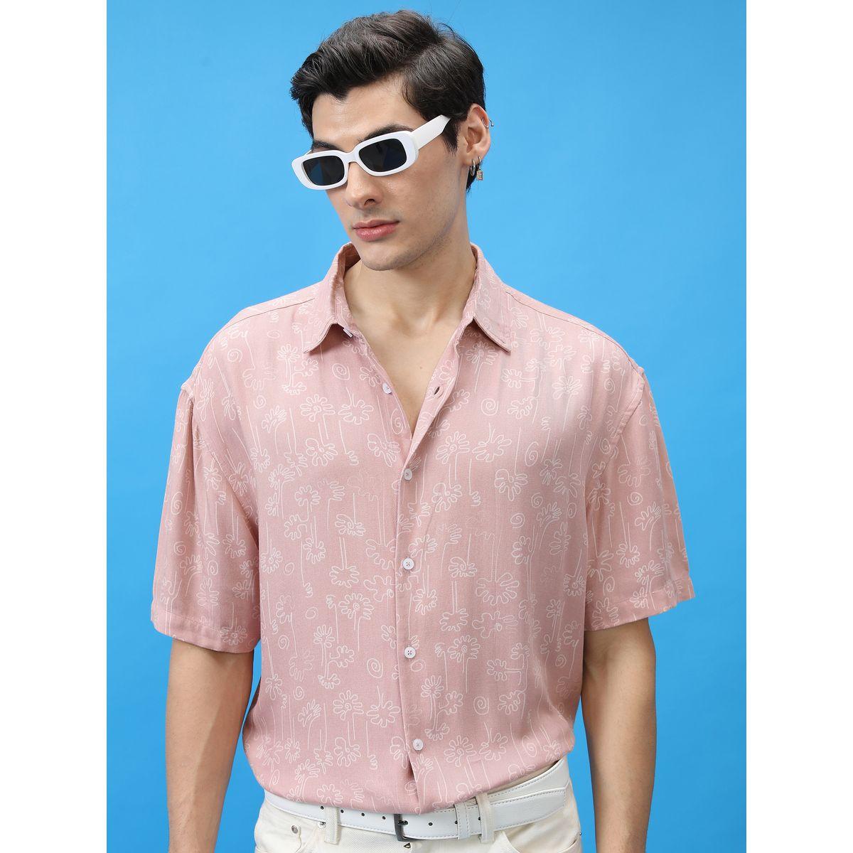 Ketch X Styli  All Over Print Shirt with Short Sleeves-men-clothing-shirts-image-1