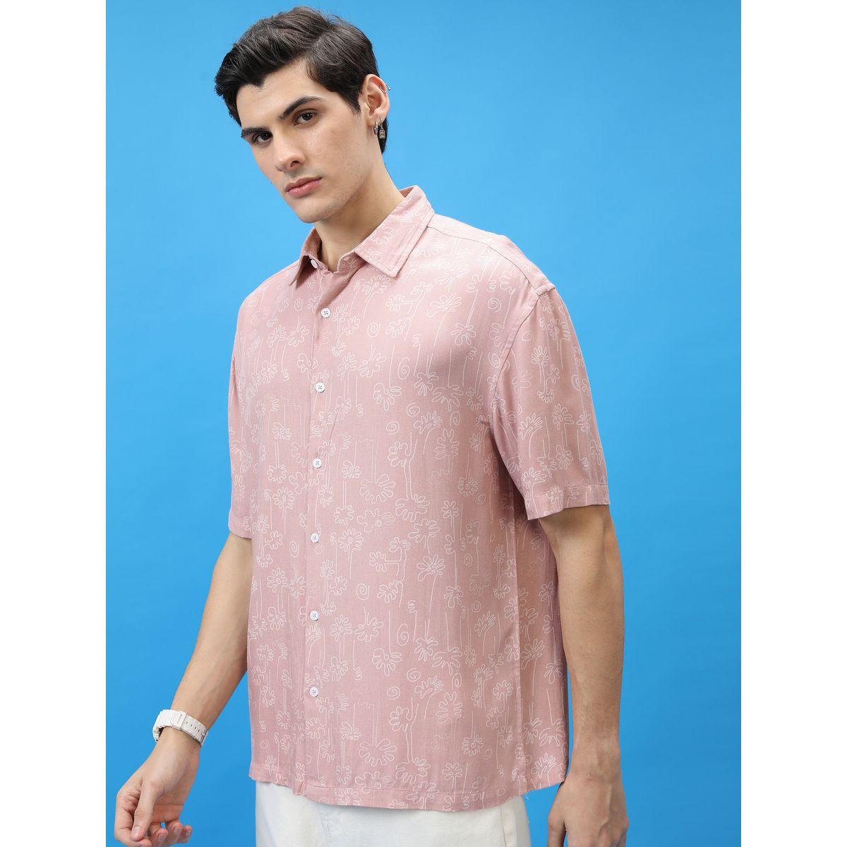 Ketch X Styli  All Over Print Shirt with Short Sleeves-men-clothing-shirts-image-2