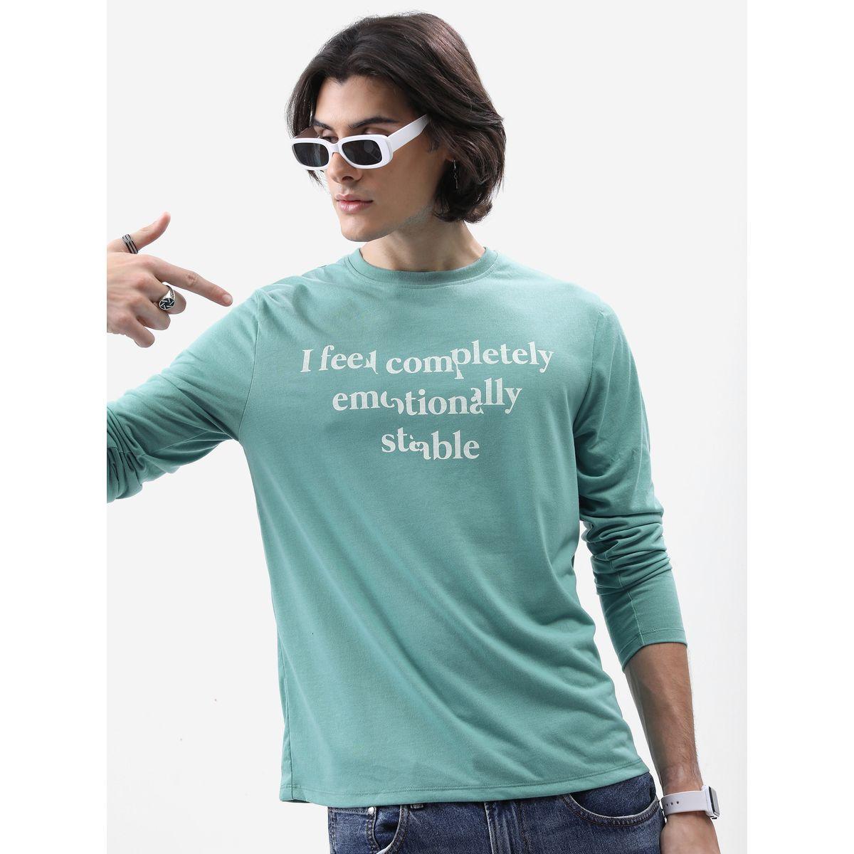 تيشيرت بقصة مريحة واكمام طويلة كيتش × ستايلي-men-clothing-tshirtsandpolos-tshirts-image-1