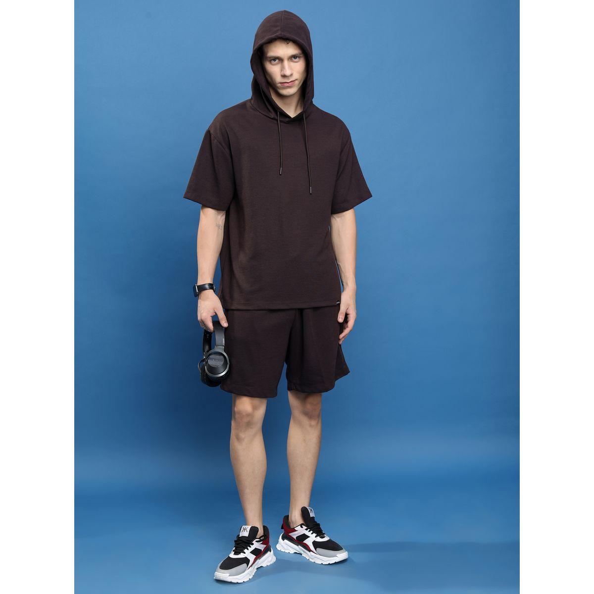 تيشيرت واسع باكتاف منخفضة وياقة بهودي كيتش × ستايلي-men-clothing-tshirtsandpolos-tshirts-image-1