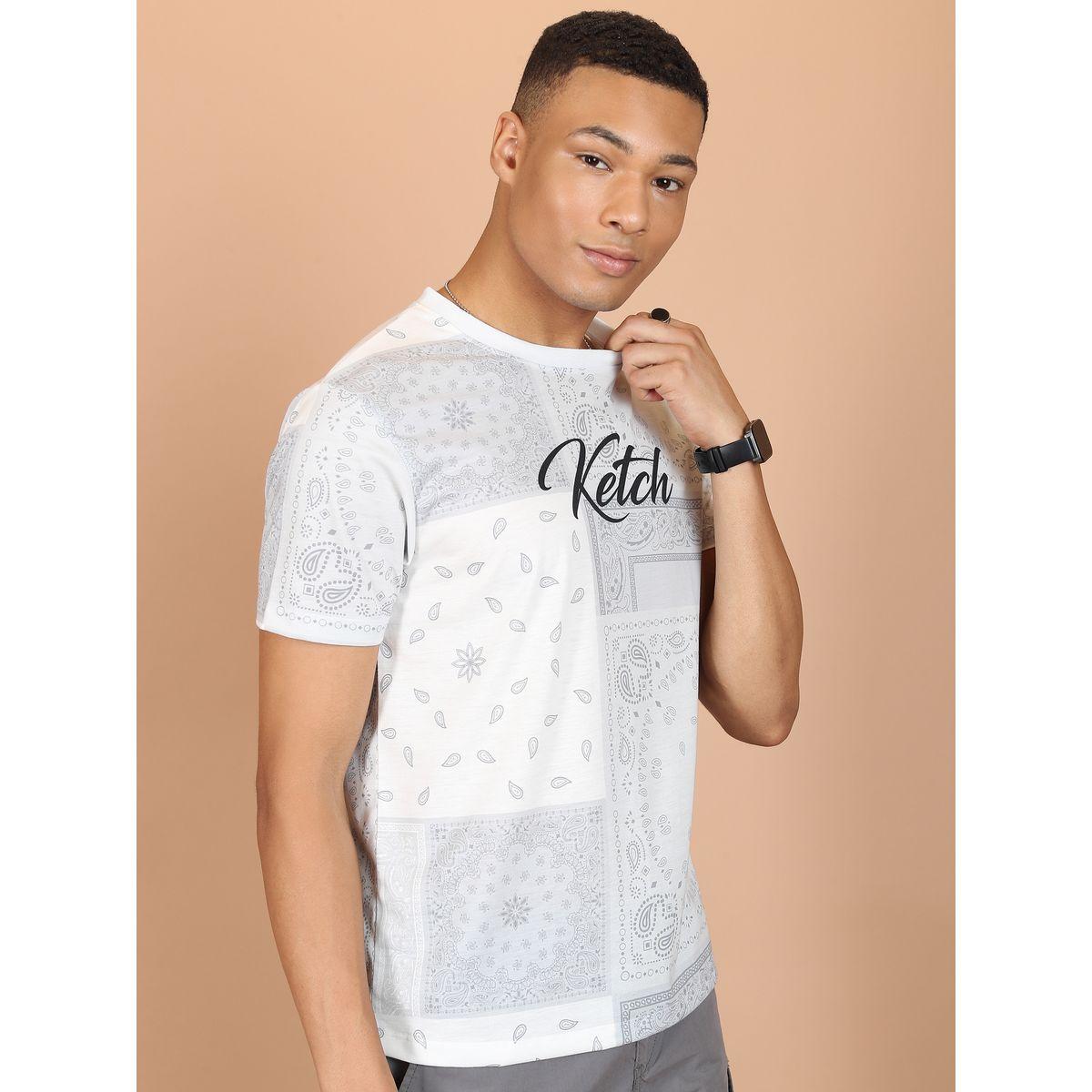 Ketch X Styli  All Over Paisley Scarf Print T-Shirt with Short Sleeves-men-clothing-tshirtsandpolos-tshirts-image-2