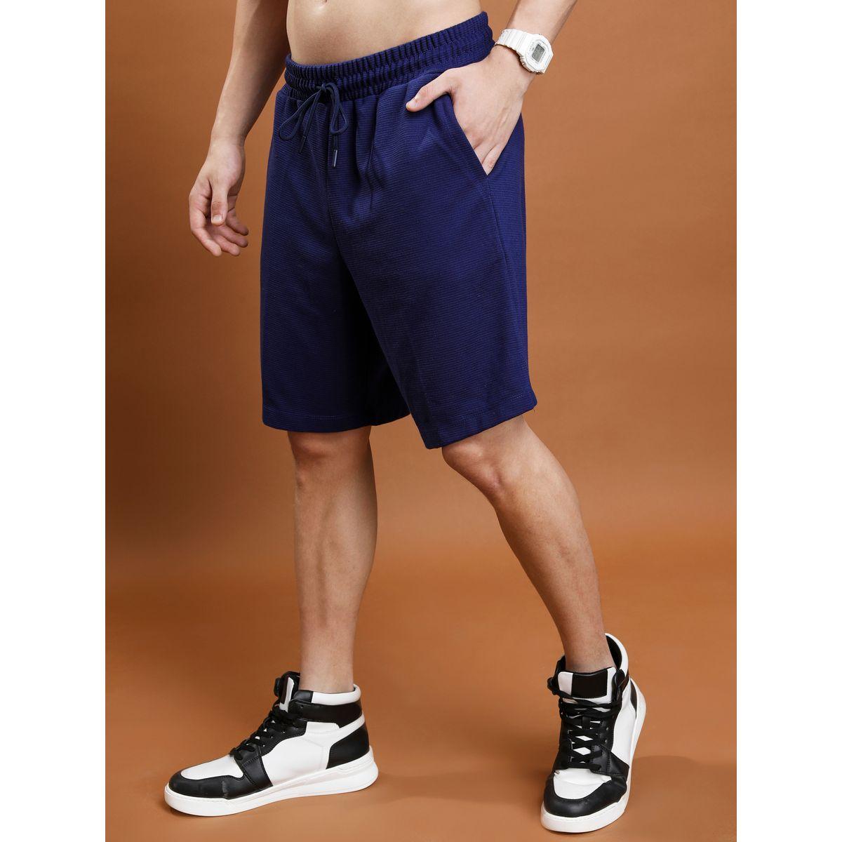Ketch X Styli  Textured Shorts with Drawstring Closure-men-clothing-bottoms-shorts-image-1
