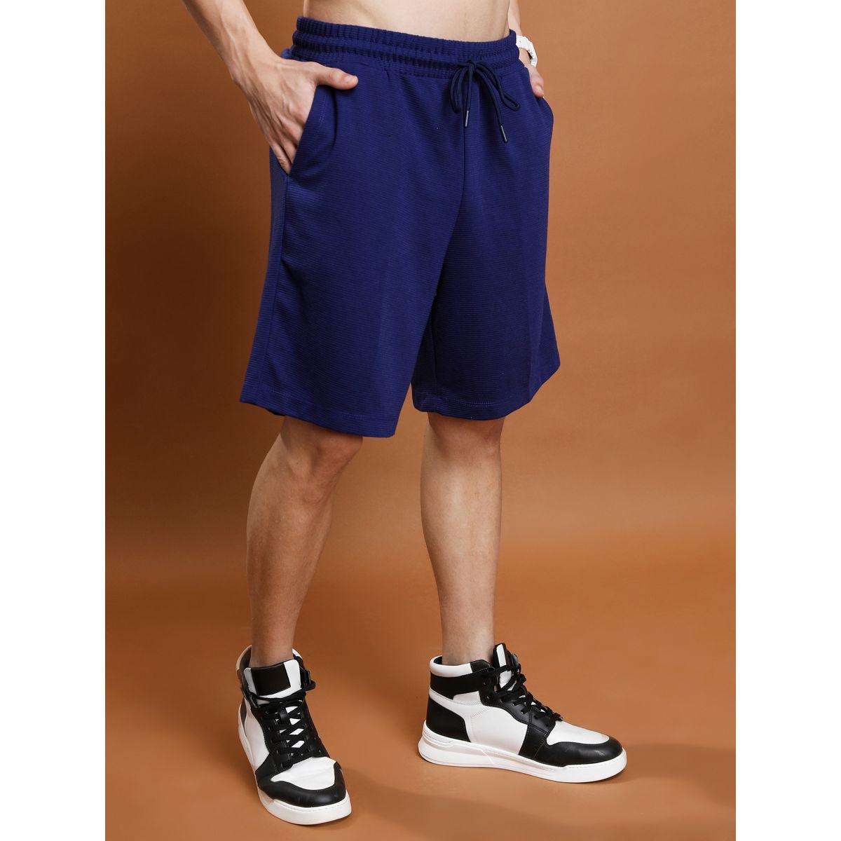 Ketch X Styli  Textured Shorts with Drawstring Closure-men-clothing-bottoms-shorts-image-2
