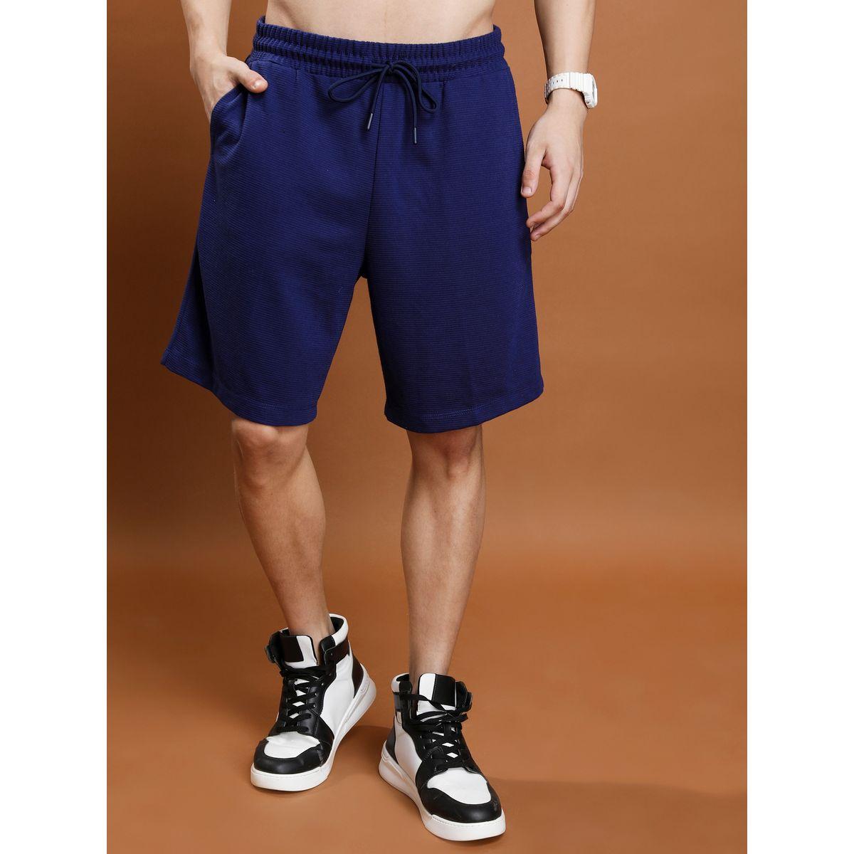 Ketch X Styli  Textured Shorts with Drawstring Closure-men-clothing-bottoms-shorts-image-7