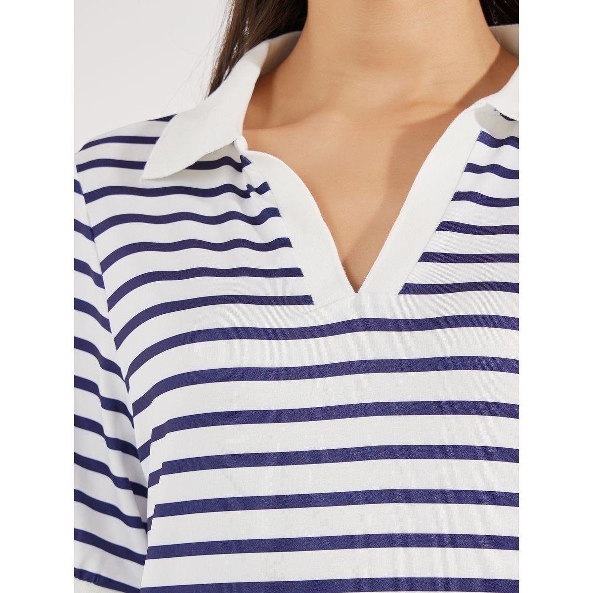 Styli Regular Fit Striped Collared Polo T-Shirt-women-clothing-tshirts-image-4