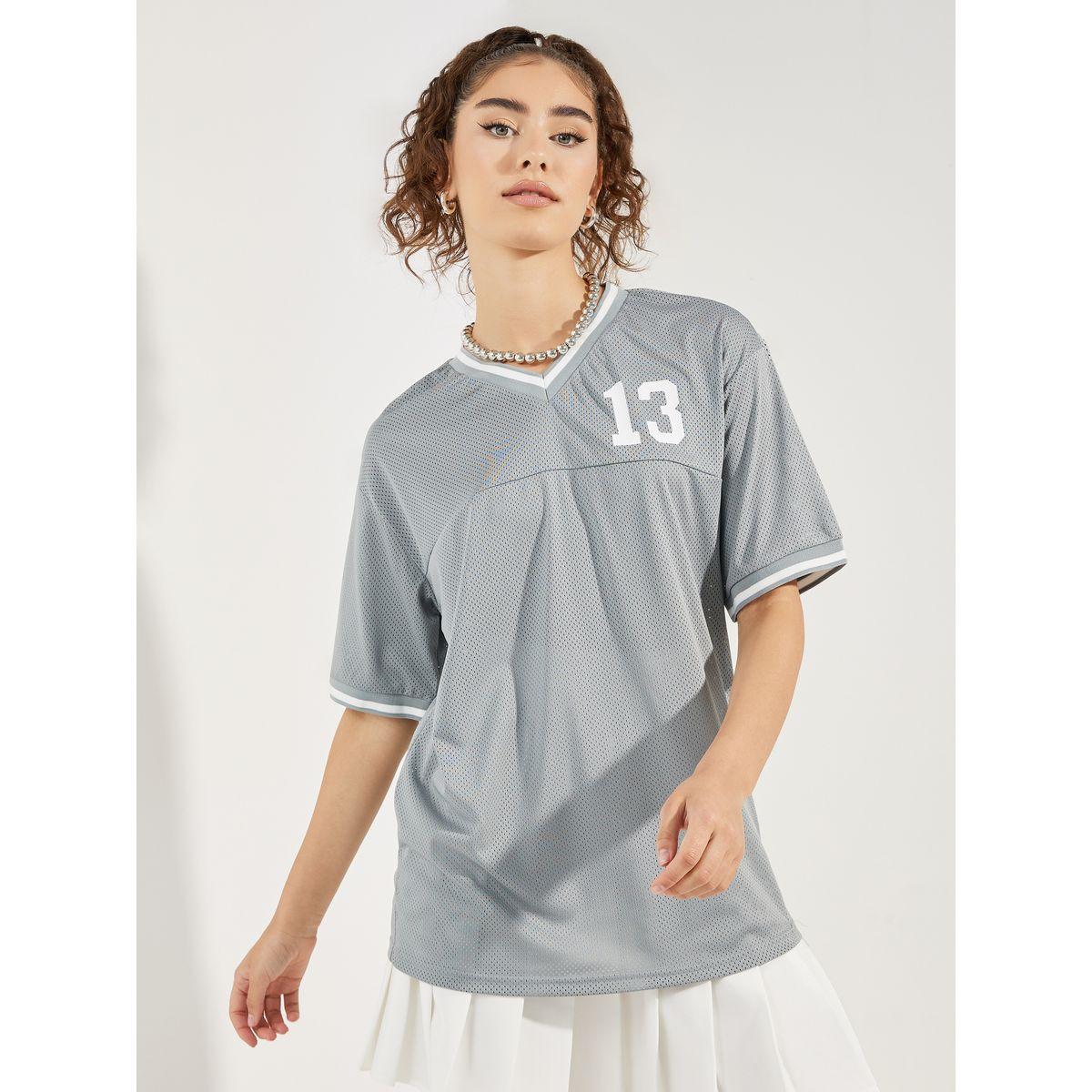 Styli Oversized Tipping Detail Mesh T-Shirt-women-clothing-tshirts-image-2