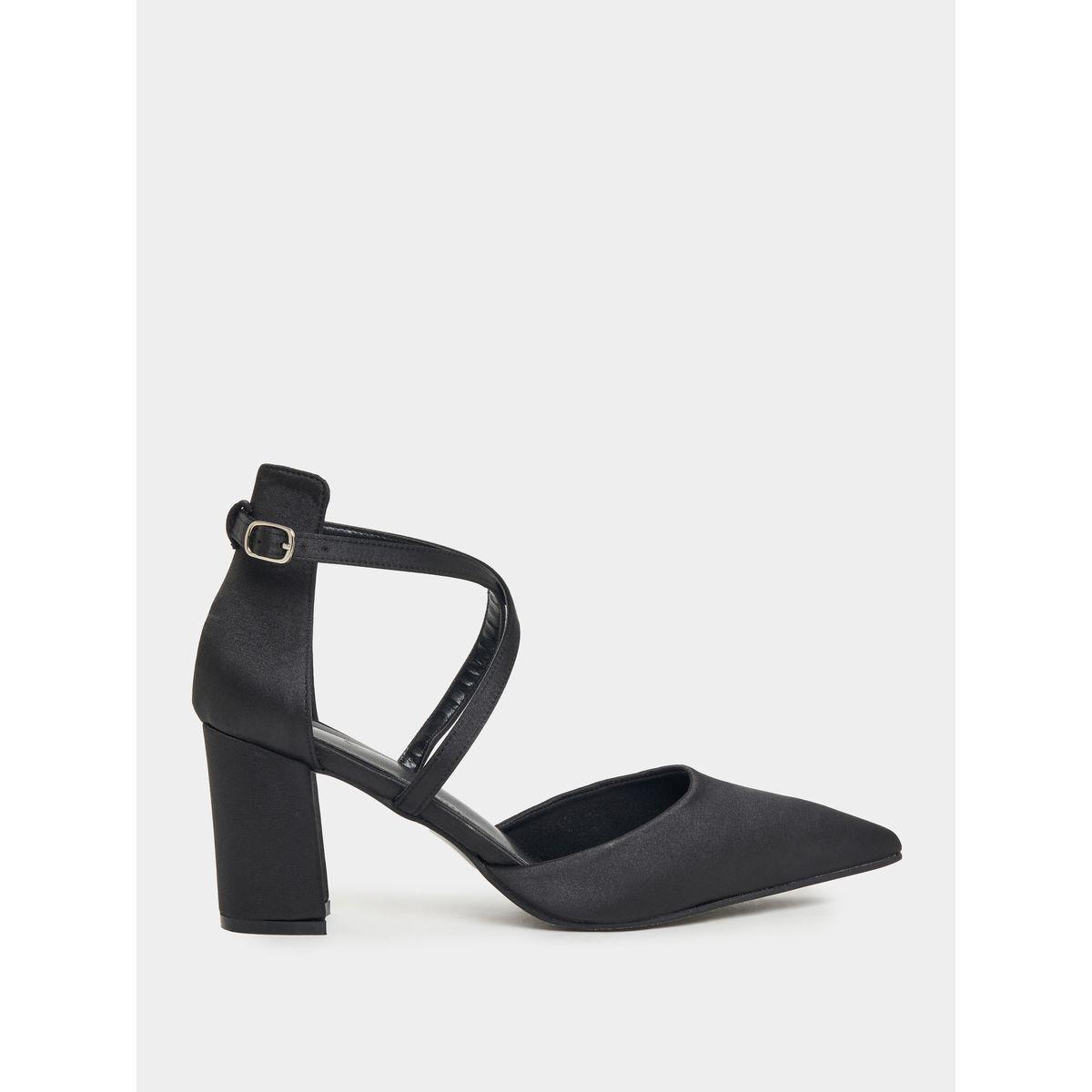 Styli Criss Cross Pointed Toe Block Heel Pumps-women-shoes-heels-image-2