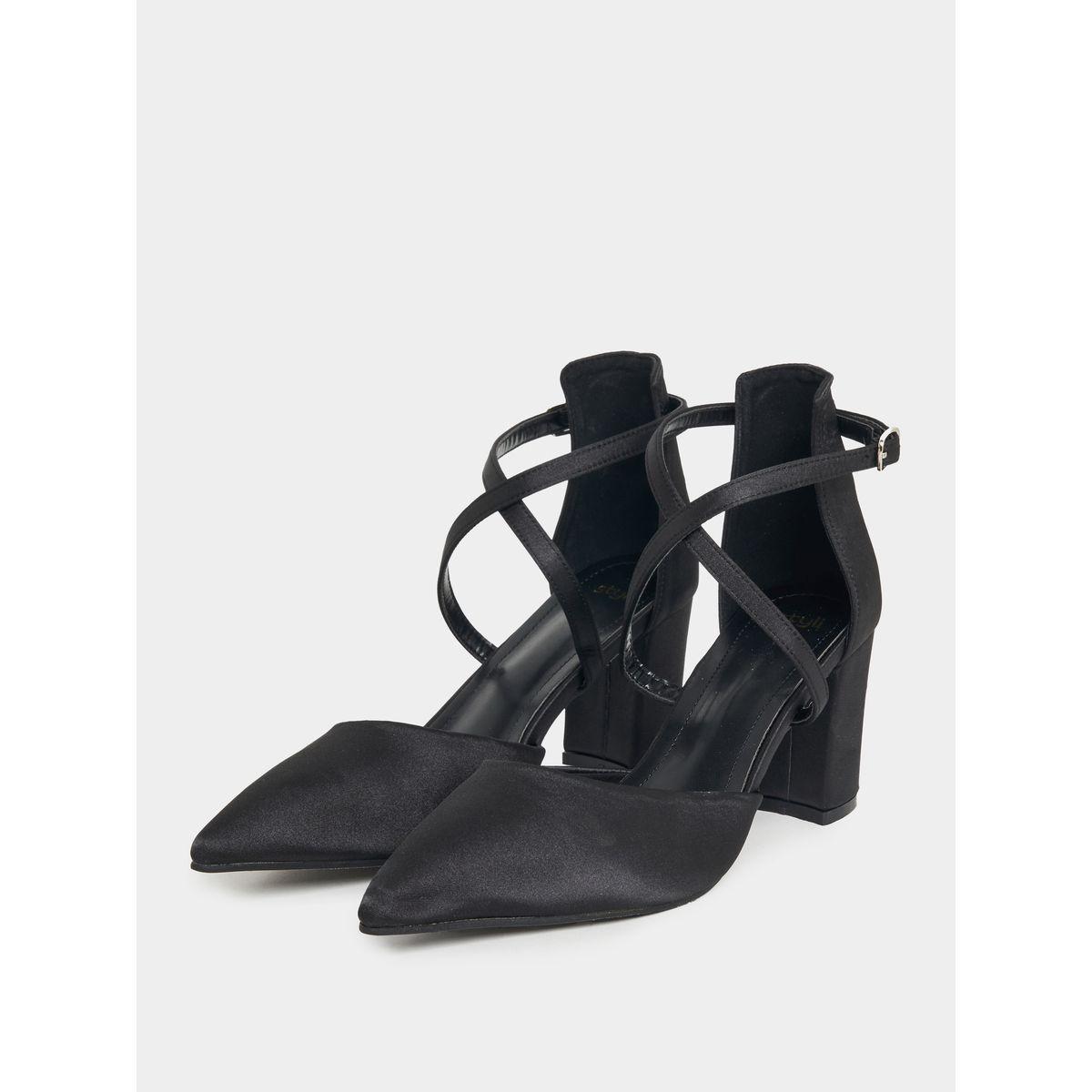 Styli Criss Cross Pointed Toe Block Heel Pumps-women-shoes-heels-image-3