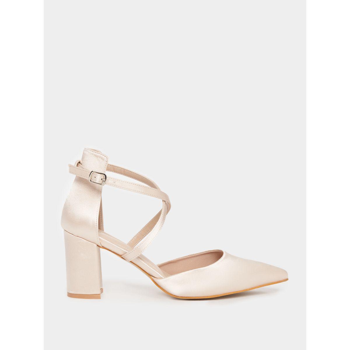 Styli Criss Cross Pointed Toe Block Heel Pumps-women-shoes-heels-image-1