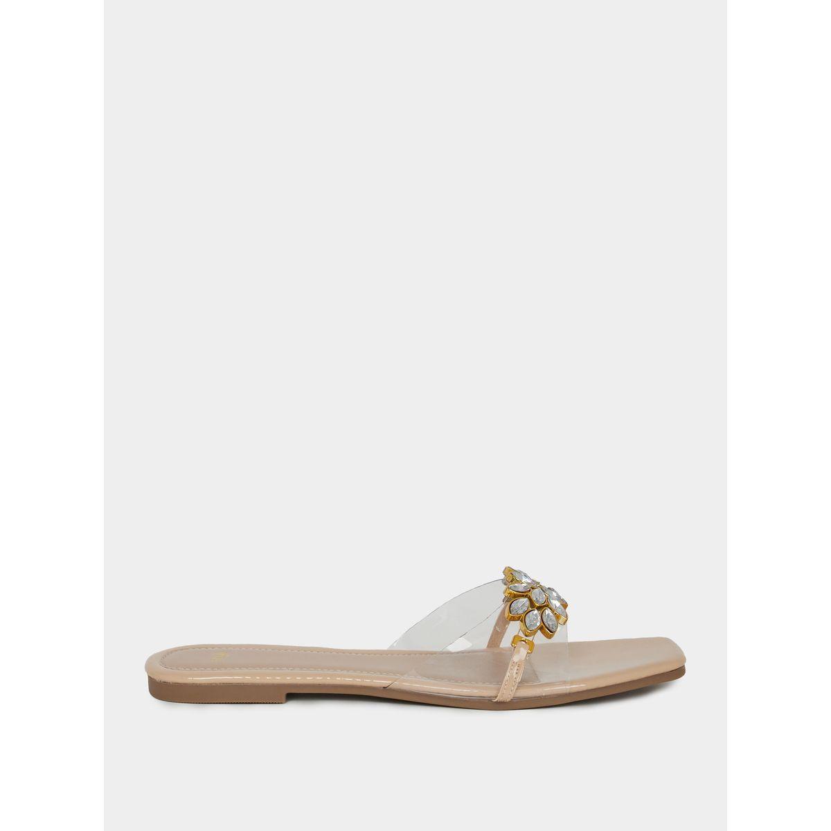 صندل فلات منمق بمقدمة مفتوحة-women-shoes-sandals-flats-image-1