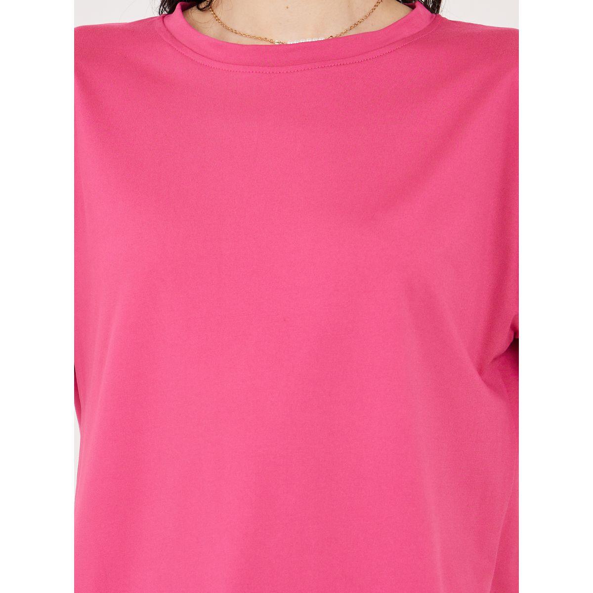 تيشيرت بقصة عادية وياقة دائرية-women-clothing-tshirts-image-3