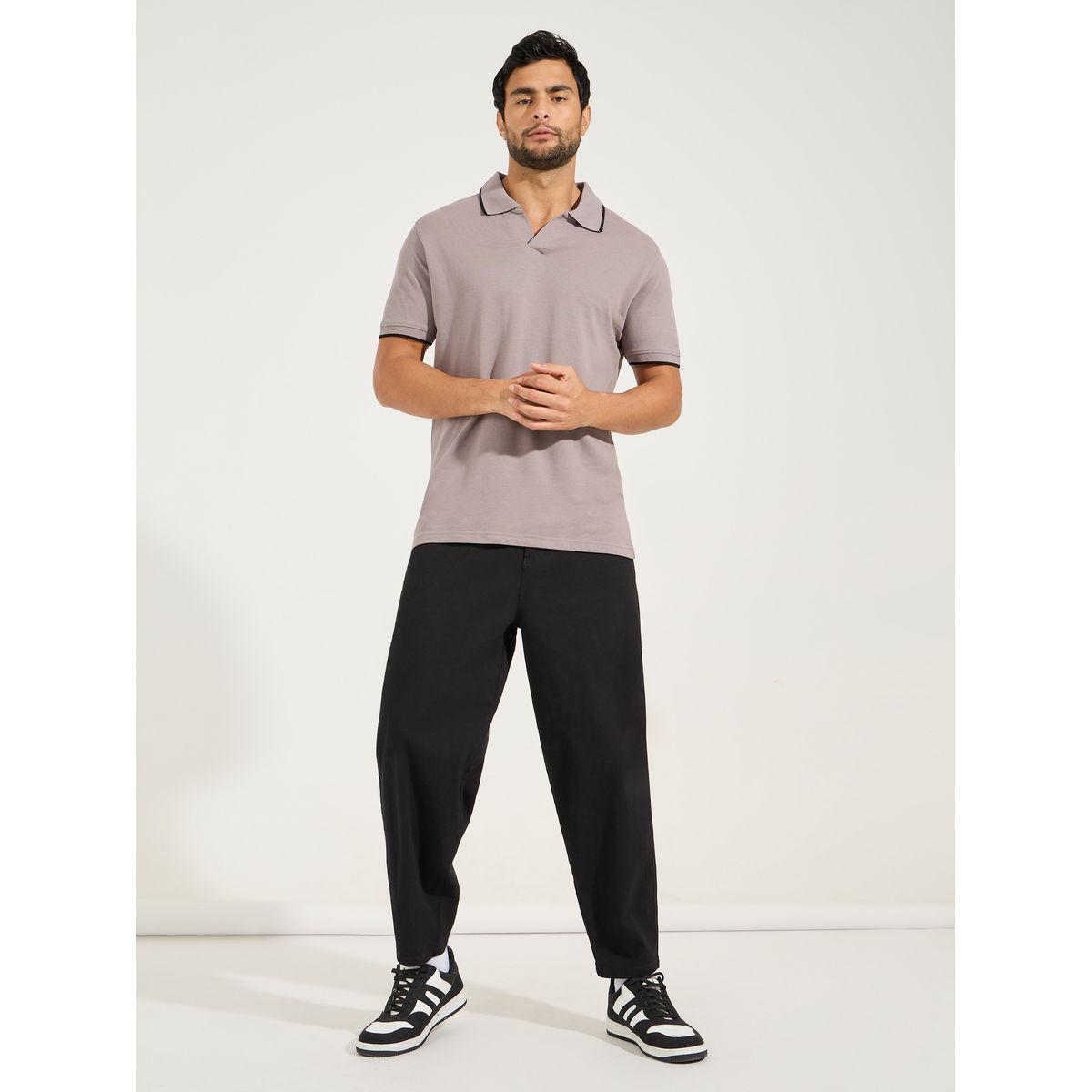 تيشيرت بياقة بولو مع حواف بتفاصيل مخططة-men-clothing-tshirtsandpolos-polos-image-2