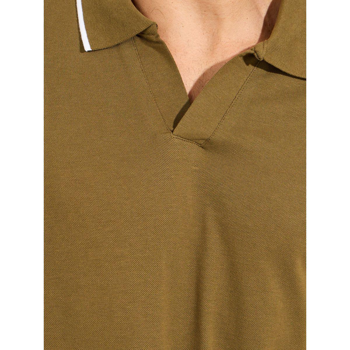 تيشيرت بياقة بولو مع حواف بتفاصيل مخططة-men-clothing-tshirtsandpolos-polos-image-3
