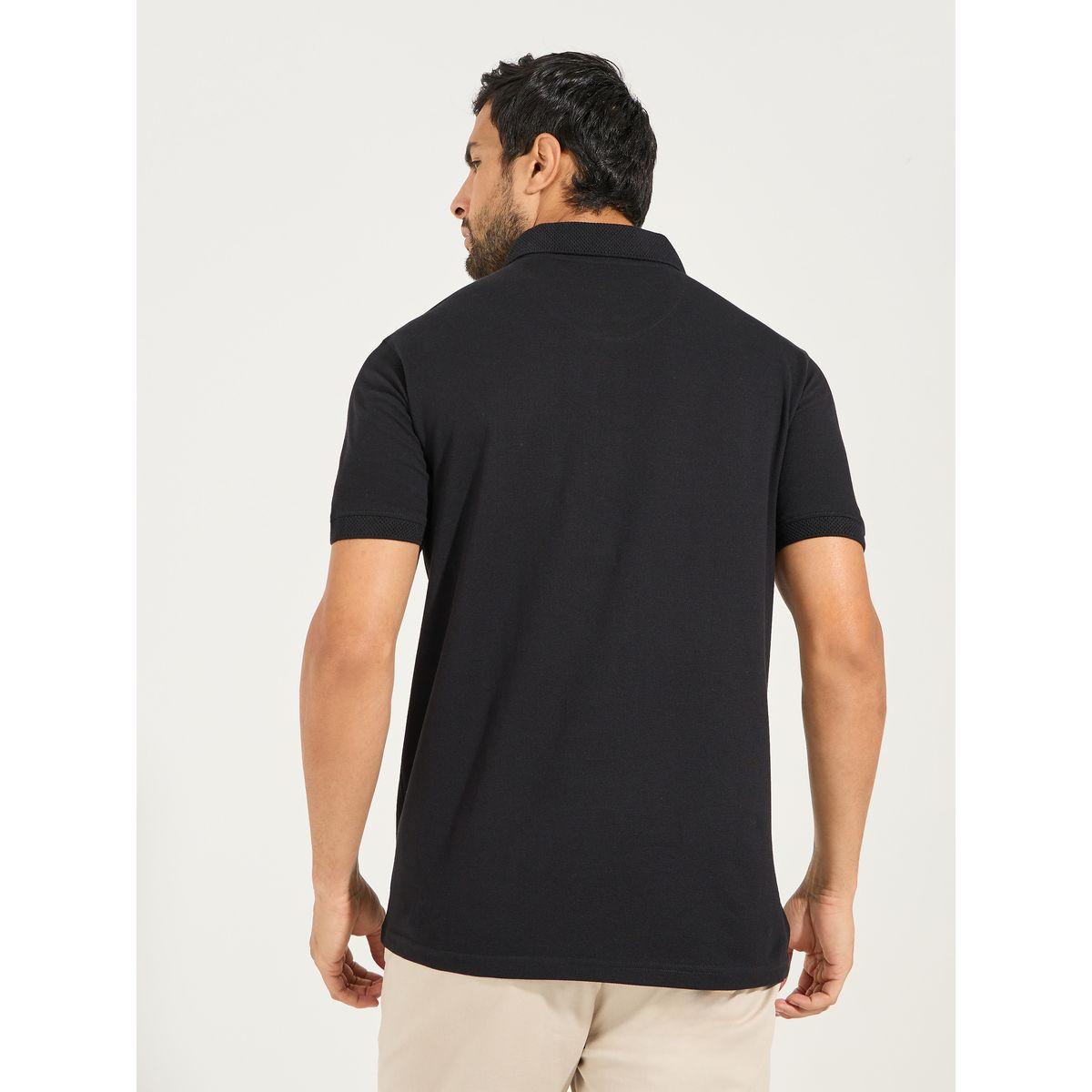 Styli Pique Knit Textured Collar Regular Fit Zip Polo-men-clothing-tshirtsandpolos-polos-image-4