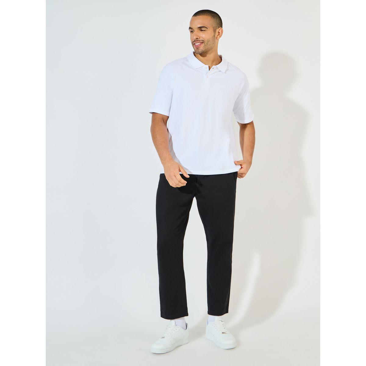 تيشيرت جيرسيه فضفاض بياقة بولو وأكمام قصيرة-men-clothing-tshirtsandpolos-polos-image-2