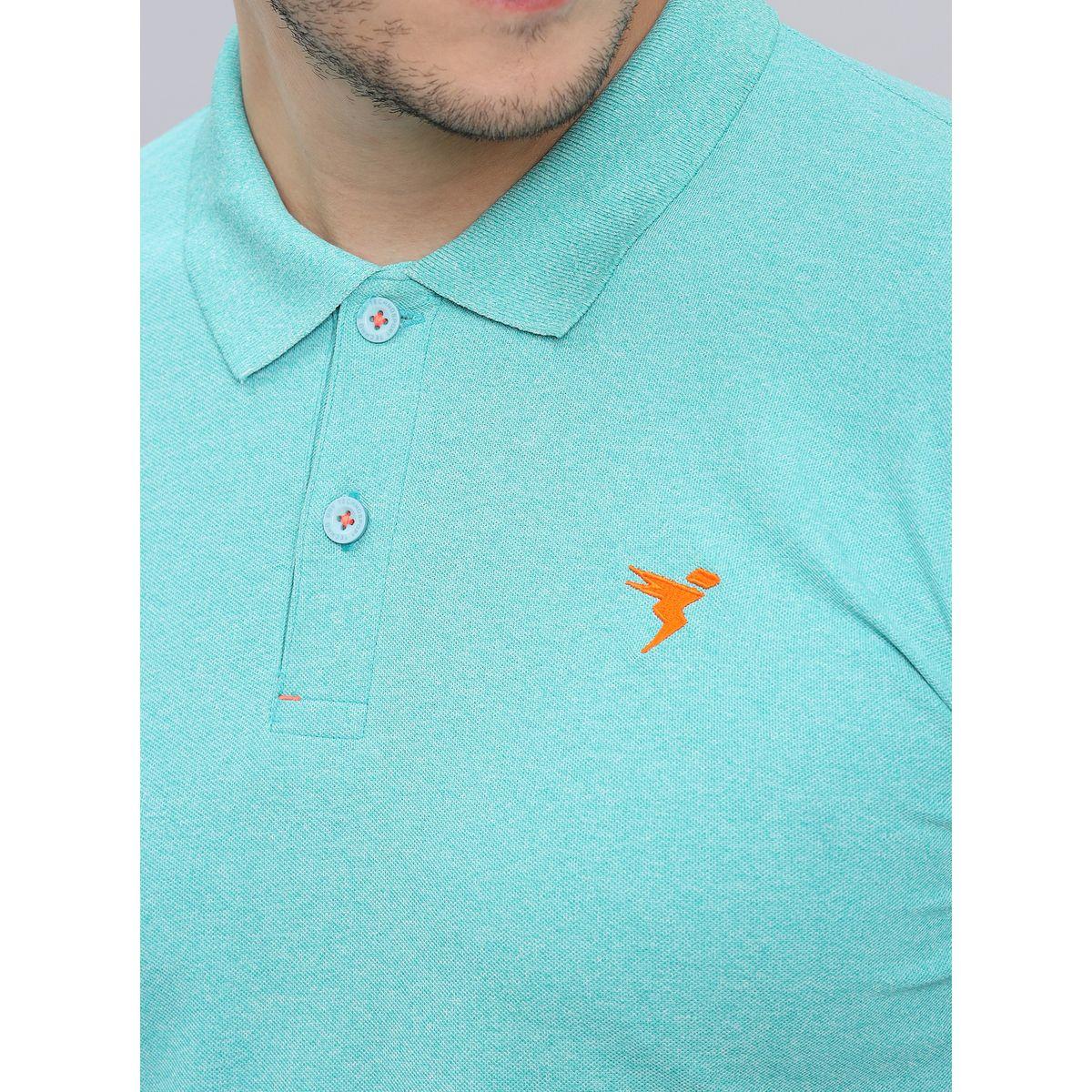 تيشيرت بولو بقصة سليم فت وتفاصيل ميلانج-men-clothing-sportswearandactivewear-tshirtsandpolos-image-2