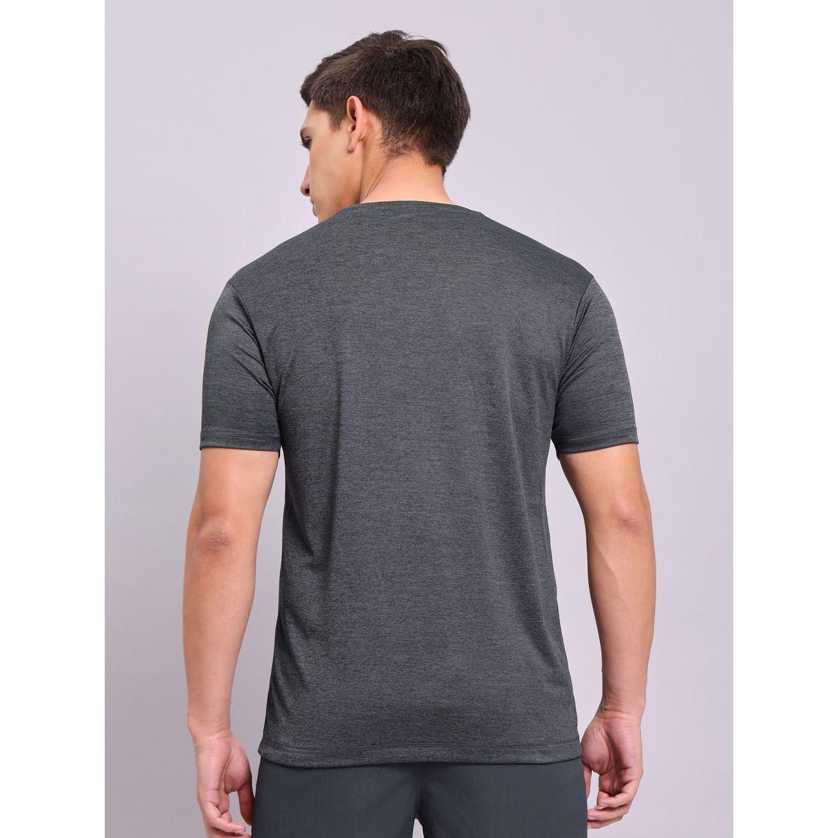 Technosport X Styli  Logo Detail Melange Slim Fit T-Shirt-men-clothing-sportswearandactivewear-tshirtsandpolos-image-3