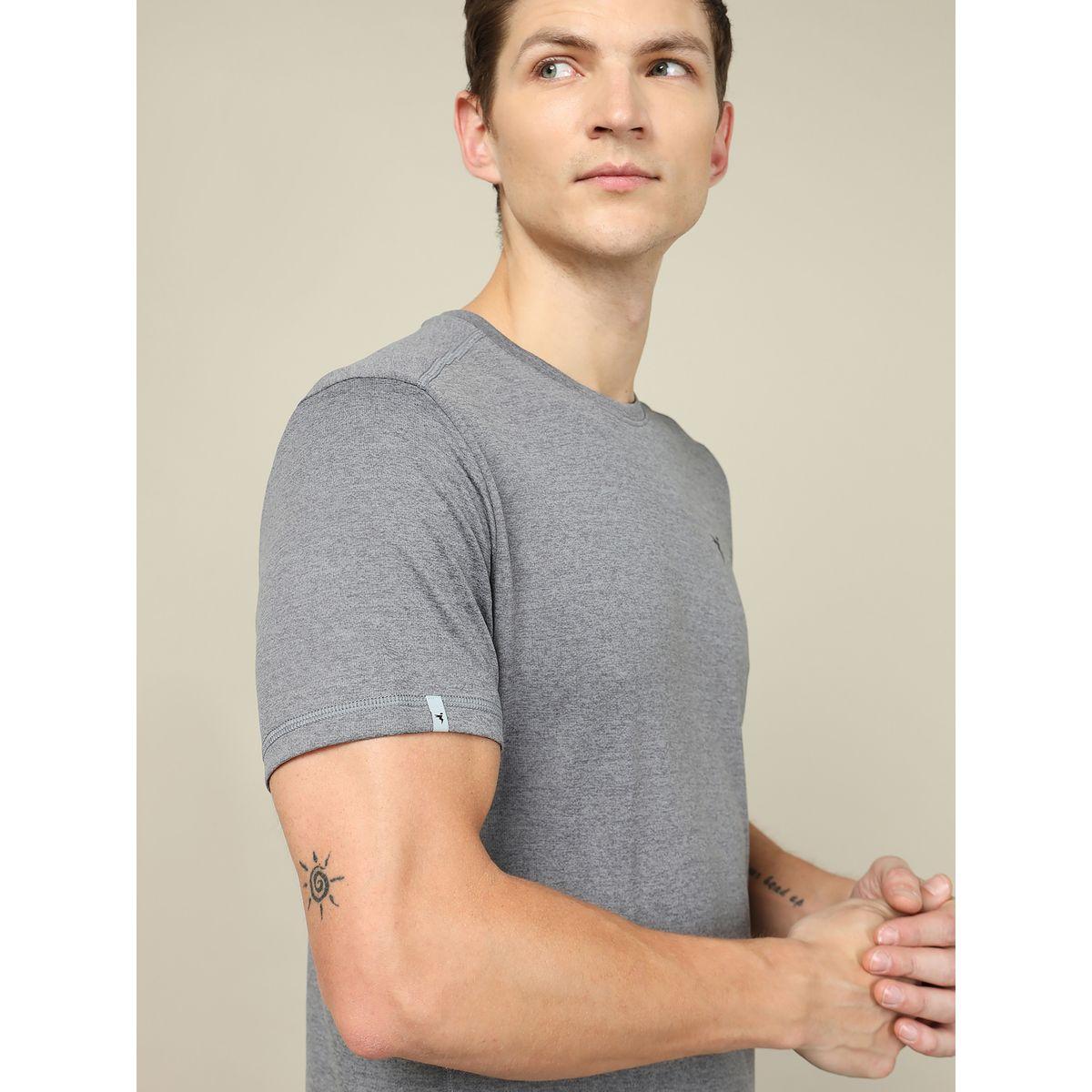 Technosport X Styli  Crew Neck Slim Fit Melange T-Shirt-men-clothing-sportswearandactivewear-tshirtsandpolos-image-2