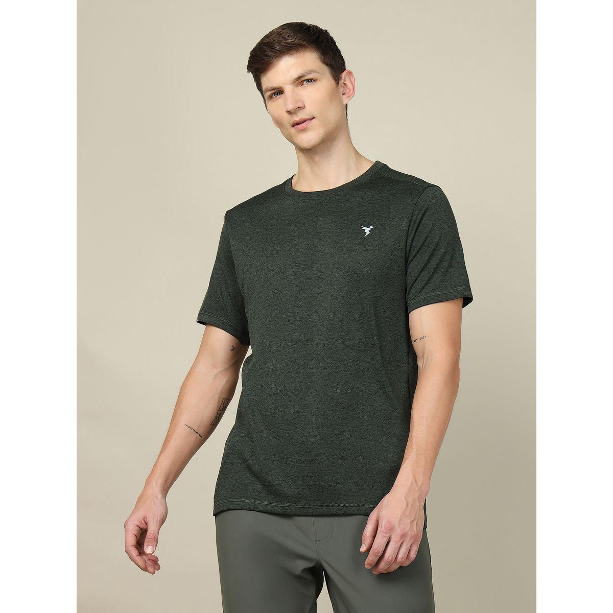 Technosport X Styli  Crew Neck Slim Fit Melange T-Shirt-men-clothing-sportswearandactivewear-tshirtsandpolos-image-1