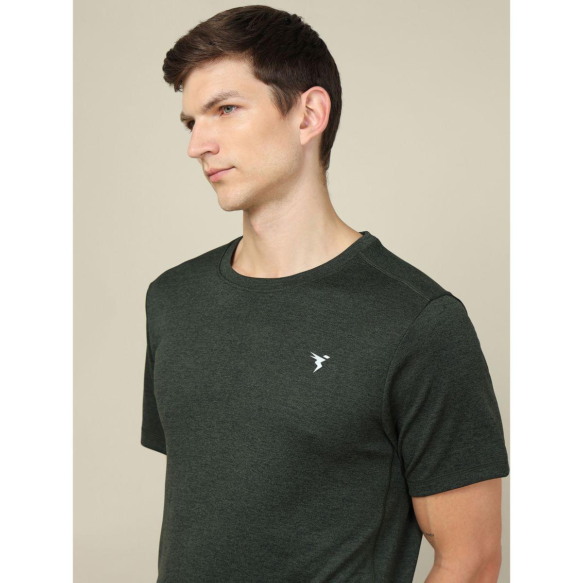 Technosport X Styli  Crew Neck Slim Fit Melange T-Shirt-men-clothing-sportswearandactivewear-tshirtsandpolos-image-2
