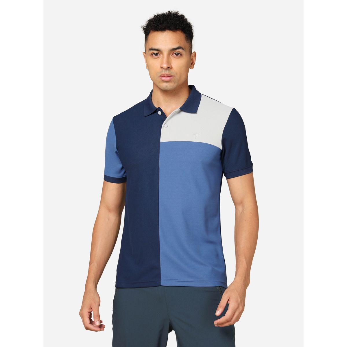تيشيرت بياقة بولو ونمط كتل الالوان تكنوسبورت × ستايلي-men-clothing-sportswearandactivewear-tshirtsandpolos-image-1